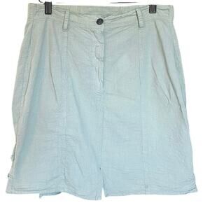 Energie by Currants Sage Green Cotton Skirt Ruffle Hem Women’s Size Large